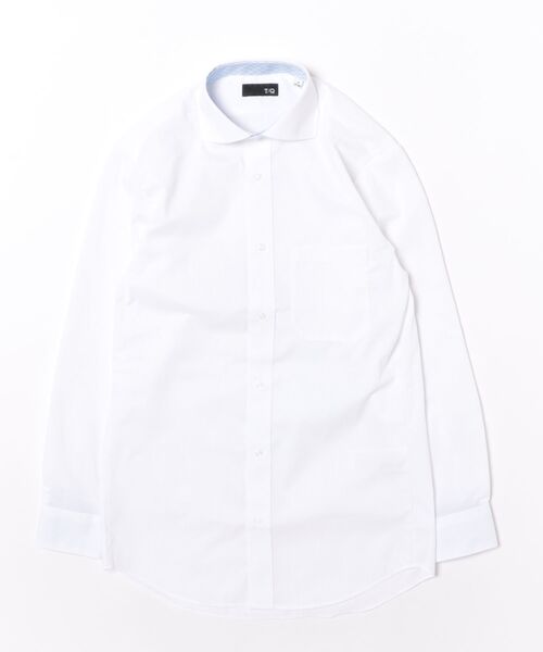 TAKA-Q(タカキュー)の「ワイシャツ メンズ ノンアイロン 綿混 カッタウェイ 長袖 ビジネス ドレス NEWスタンダードフィット(ビジネスシャツ・メンズ・ホワイト・首回り43cm-裄丈86cm/首回り39cm-裄丈84cm/首回り41cm-裄丈86cm/首回り43cm-裄丈82cm/首回り39cm-裄丈80cm/首回り41cm-裄丈82cm/首回り37cm-裄丈80cm/首回り45cm-裄丈86cm)」の2枚目の写真