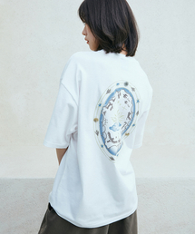 サンセットウェスタンボタン半袖Tシャツホワイト