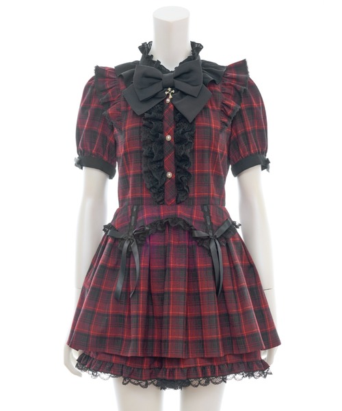 Secret Honey（シークレットハニー）の「ガーターライクセットアップ（セットアップ・レディース・ブラック/レッド・MEDIUM）」の15枚目の写真