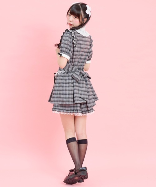Secret Honey（シークレットハニー）の「ガーターライクセットアップ（セットアップ・レディース・ブラック/レッド・MEDIUM）」の5枚目の写真