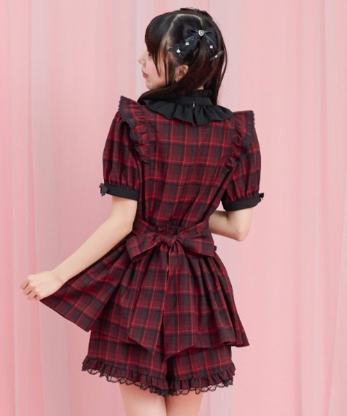 Secret Honey（シークレットハニー）の「ガーターライクセットアップ（セットアップ・レディース・ブラック/レッド・MEDIUM）」の8枚目の写真