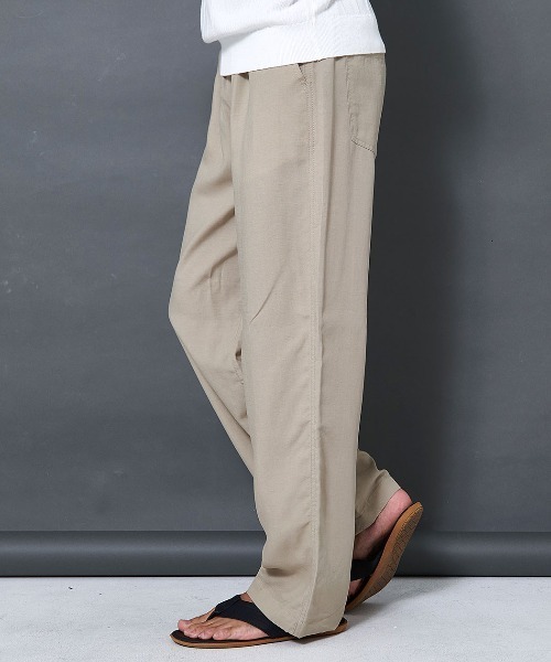 BENUSTA(ベヌスタ)の「『BENUSTA/ベヌスタ』バレルレッグパンツ【GC】(スラックス・メンズ・ネイビー/ベージュ・L/M)」の7枚目の写真