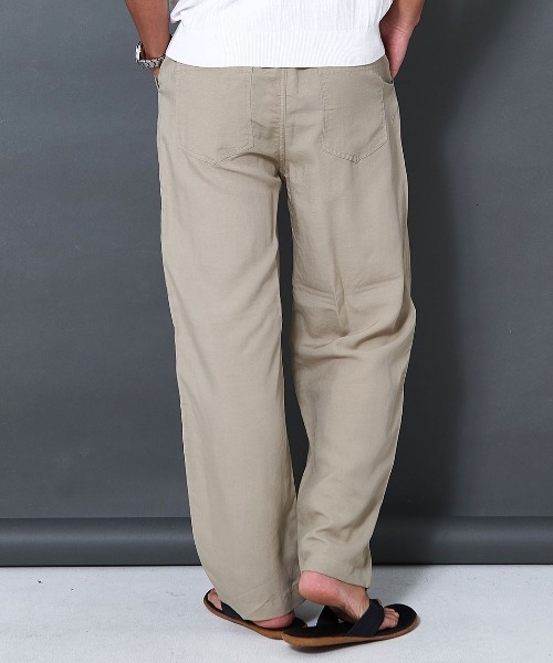 BENUSTA(ベヌスタ)の「『BENUSTA/ベヌスタ』バレルレッグパンツ【GC】(スラックス・メンズ・ネイビー/ベージュ・L/M)」の8枚目の写真