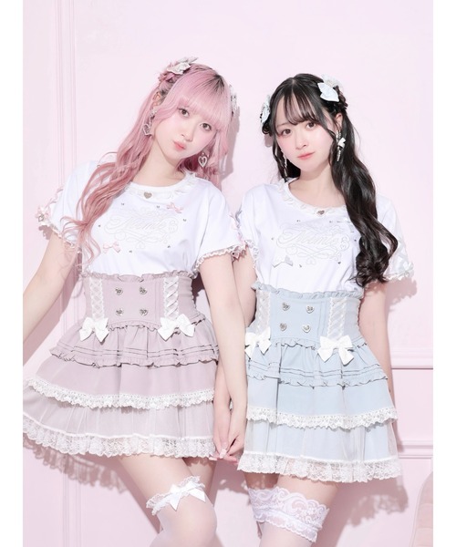 NOEMIE(ノエミー)の「メニーパールリボン刺繍Tシャツ(Tシャツ/カットソー・レディース・ピンク系その他/ブルー系その他/ブラック・M)」の4枚目の写真