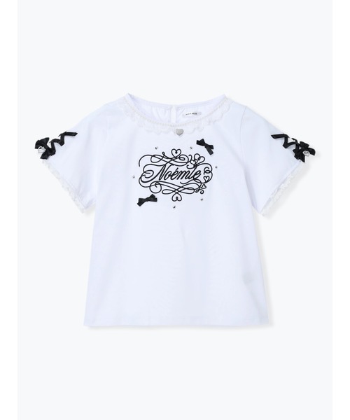 NOEMIE(ノエミー)の「メニーパールリボン刺繍Tシャツ(Tシャツ/カットソー・レディース・ピンク系その他/ブルー系その他/ブラック・M)」の14枚目の写真