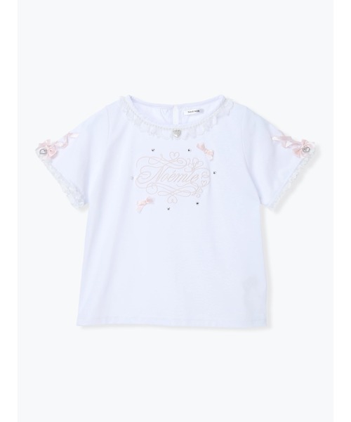 NOEMIE(ノエミー)の「メニーパールリボン刺繍Tシャツ(Tシャツ/カットソー・レディース・ピンク系その他/ブルー系その他/ブラック・M)」の15枚目の写真