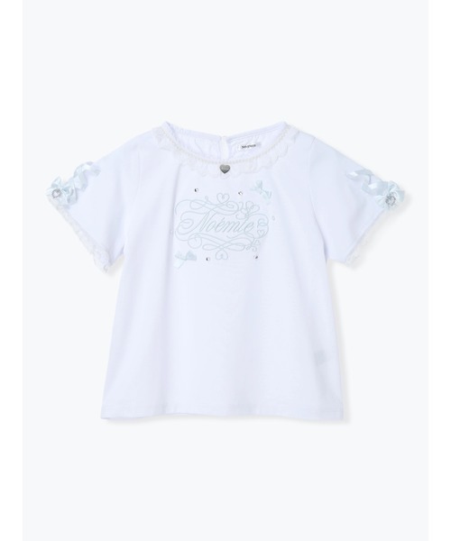 NOEMIE(ノエミー)の「メニーパールリボン刺繍Tシャツ(Tシャツ/カットソー・レディース・ピンク系その他/ブルー系その他/ブラック・M)」の16枚目の写真