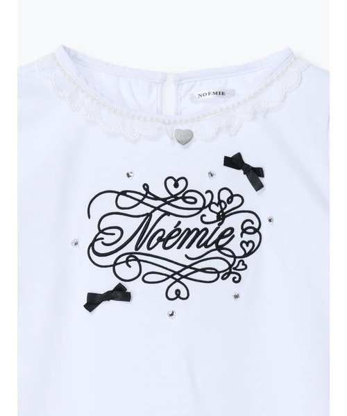 NOEMIE(ノエミー)の「メニーパールリボン刺繍Tシャツ(Tシャツ/カットソー・レディース・ピンク系その他/ブルー系その他/ブラック・M)」の18枚目の写真