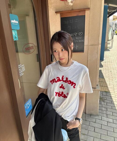ROLAROLA(ロラロラ)の「MAISON DE ROLA EMBROIDERY T-SHIRT BLACK(Tシャツ/カットソー・レディース・ブラック・MEDIUM/SMALL/X-SMALL)」の18枚目の写真