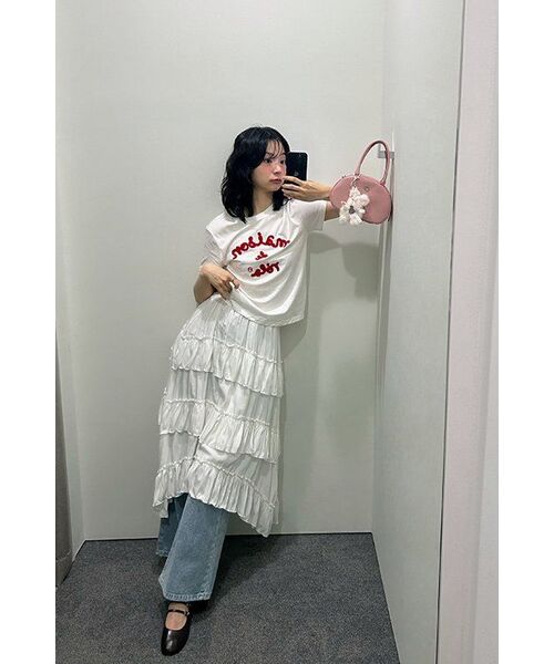 ROLAROLA(ロラロラ)の「MAISON DE ROLA EMBROIDERY T-SHIRT BLACK(Tシャツ/カットソー・レディース・ブラック・MEDIUM/SMALL/X-SMALL)」の20枚目の写真