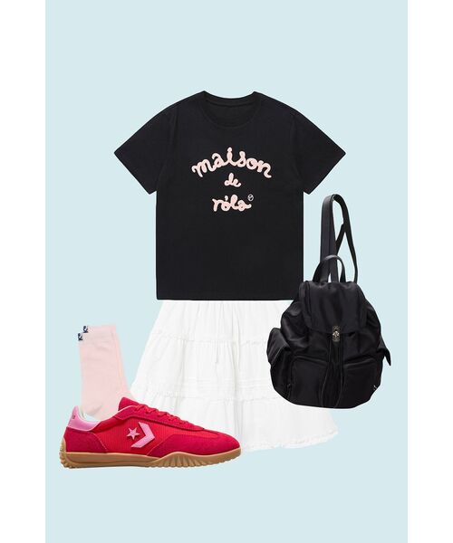 ROLAROLA(ロラロラ)の「MAISON DE ROLA EMBROIDERY T-SHIRT BLACK(Tシャツ/カットソー・レディース・ブラック・MEDIUM/SMALL/X-SMALL)」の22枚目の写真