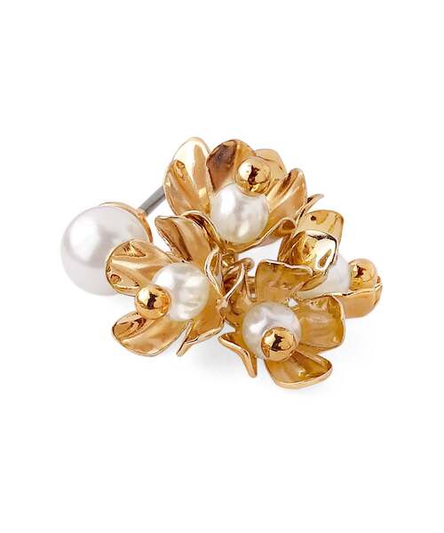 ANEMONE(アネモネ)の「パール×フラワーピアス(ピアス(両耳用)・レディース・ゴールド/シルバー/ホワイト・FREE)」の4枚目の写真