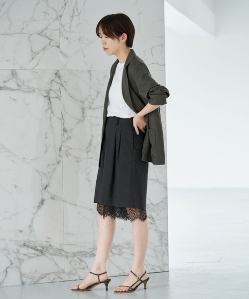 IENA（イエナ）の「スソレースレイヤードハーフパンツ（その他パンツ・レディース・ブラック・38/36）」の7枚目の写真