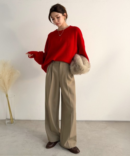 classicalelf(クラシカルエルフ)の「【UVカット・防シワ・抗ピル・ウォッシャブル機能付き】叶える、理想のベストシルエット。センタープレススラックス(スラックス・レディース・ベージュ/ネイビー/ブラック・LARGE/MEDIUM/SMALL/X-LARGE)」の18枚目の写真