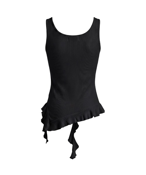 Rose Muse(ロゼミューズ)の「Frill hem tank top(タンクトップ・レディース・ブラック/ホワイト・FREE)」の8枚目の写真