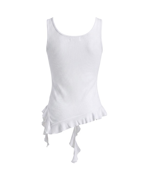 Rose Muse(ロゼミューズ)の「Frill hem tank top(タンクトップ・レディース・ブラック/ホワイト・FREE)」の15枚目の写真