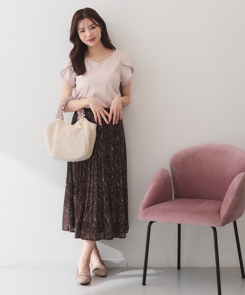 index(インデックス)の「【接触冷感/UVケア】ハートネックレースレイヤードトップス《洗濯機OK/6col》(Tシャツ/カットソー・レディース・ブルー系その他/ピンク/ナチュラル/ネイビー系5/ホワイト系9/ブラック・42/36/40/38)」の13枚目の写真