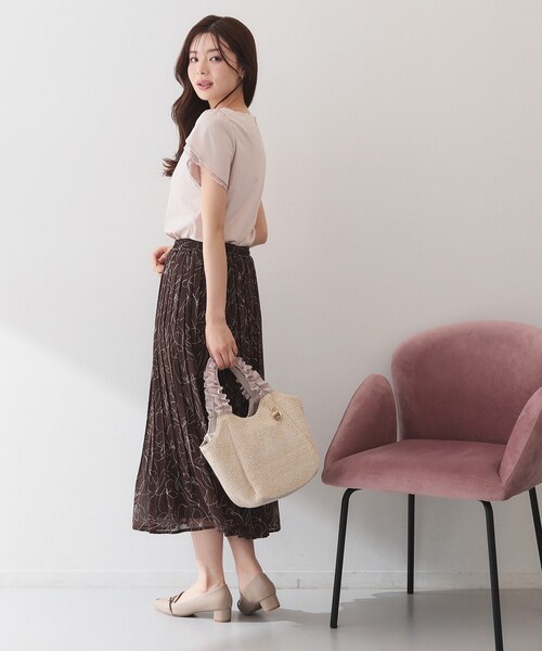 index(インデックス)の「【接触冷感/UVケア】ハートネックレースレイヤードトップス《洗濯機OK/6col》(Tシャツ/カットソー・レディース・ブルー系その他/ピンク/ナチュラル/ネイビー系5/ホワイト系9/ブラック・42/36/40/38)」の14枚目の写真