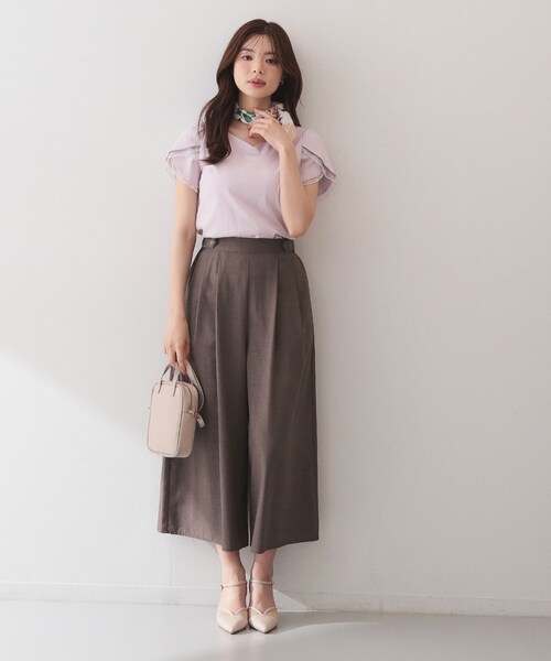 index(インデックス)の「【接触冷感/UVケア】ハートネックレースレイヤードトップス《洗濯機OK/6col》(Tシャツ/カットソー・レディース・ブルー系その他/ピンク/ナチュラル/ネイビー系5/ホワイト系9/ブラック・42/36/40/38)」の17枚目の写真