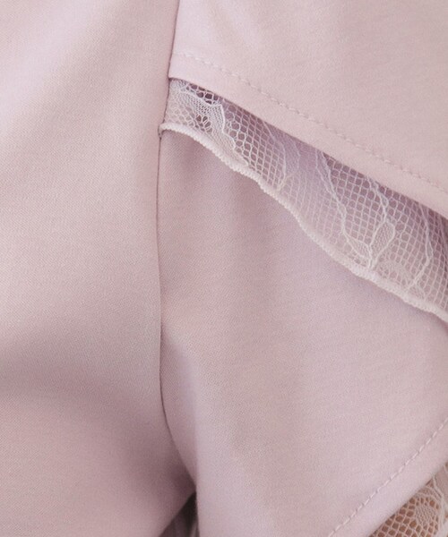 index(インデックス)の「【接触冷感/UVケア】ハートネックレースレイヤードトップス《洗濯機OK/6col》(Tシャツ/カットソー・レディース・ブルー系その他/ピンク/ナチュラル/ネイビー系5/ホワイト系9/ブラック・42/36/40/38)」の8枚目の写真