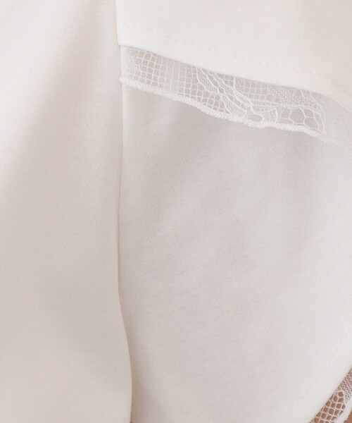 index(インデックス)の「【接触冷感/UVケア】ハートネックレースレイヤードトップス《洗濯機OK/6col》(Tシャツ/カットソー・レディース・ブルー系その他/ピンク/ナチュラル/ネイビー系5/ホワイト系9/ブラック・42/36/40/38)」の16枚目の写真