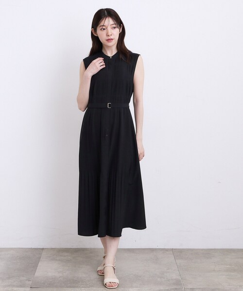 grove(グローブ)の「【低身長さんも選べる着丈・洗濯機◎】プリーツベルトワンピース(ワンピース・レディース・ダークグリーン/ネイビー/ブラウン系その他・03/02/04/05/01/12/11)」の6枚目の写真