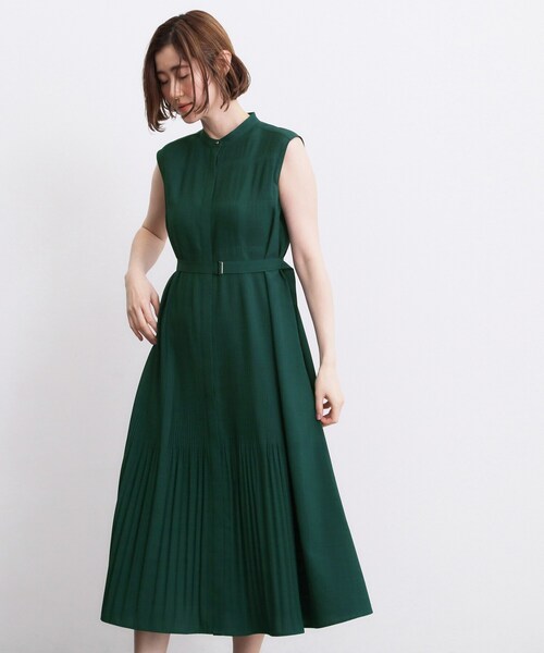 grove(グローブ)の「【低身長さんも選べる着丈・洗濯機◎】プリーツベルトワンピース(ワンピース・レディース・ダークグリーン/ネイビー/ブラウン系その他・03/02/04/05/01/12/11)」の8枚目の写真