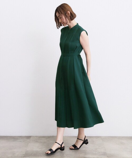 grove(グローブ)の「【低身長さんも選べる着丈・洗濯機◎】プリーツベルトワンピース(ワンピース・レディース・ダークグリーン/ネイビー/ブラウン系その他・03/02/04/05/01/12/11)」の9枚目の写真