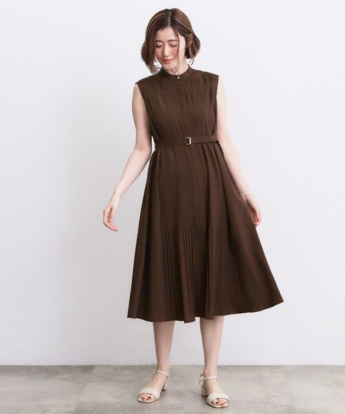 grove(グローブ)の「【低身長さんも選べる着丈・洗濯機◎】プリーツベルトワンピース(ワンピース・レディース・ダークグリーン/ネイビー/ブラウン系その他・03/02/04/05/01/12/11)」の14枚目の写真