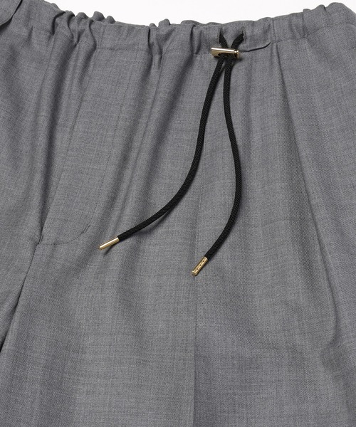 CULLNI(クルニ)の「Super 120s Wool Twill Pintuck 2Tuck Drawstring Wide Pants(スラックス・メンズ・グリーン/グレー/ブラック・1)」の10枚目の写真