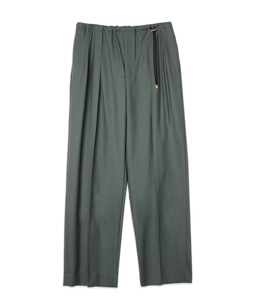 CULLNI(クルニ)の「Super 120s Wool Twill Pintuck 2Tuck Drawstring Wide Pants(スラックス・メンズ・グリーン/グレー/ブラック・1)」の12枚目の写真
