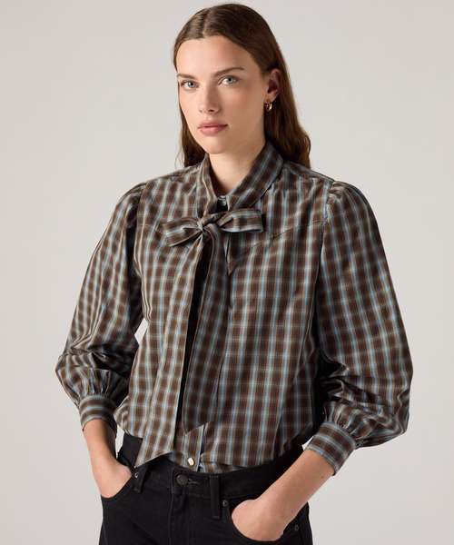 Levi's(リーバイス)の「Levi's/リーバイス JUDICE ウエスタンシャツ(シャツ/ブラウス・レディース・ブラウン・XS/M/S)」の1枚目の写真