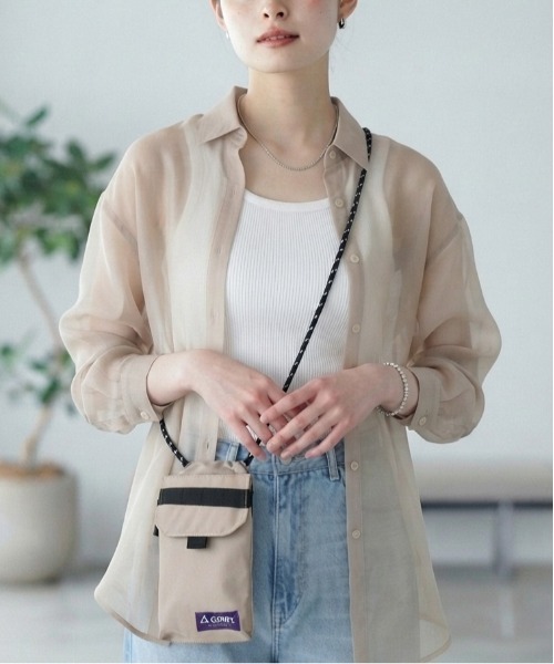 GERRY（ジェリー）の「【GERRY/ジェリー】撥水加工 ECO(リサイクルポリエステル)スマホショルダーバッグ　ミニショルダー ユニセックス（ショルダーバッグ・レディース・マルチ/チャコールグレー/ベージュ/ブラック・FREE）」の13枚目の写真
