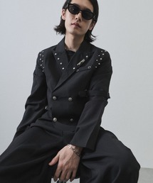 Shoowtime（ショウタイム）の「Studded Buckle Cropped Tailored Jacket / スタッズバックルショート丈テーラードジャケット（テーラードジャケット）」