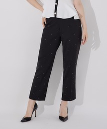 ホットフィックスビジューテーパードパンツ