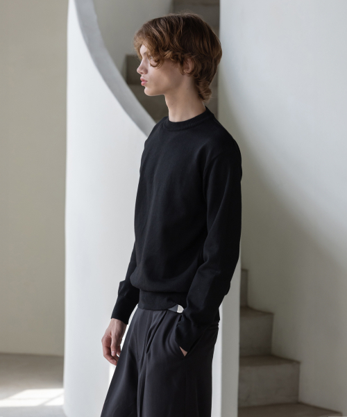 DECOROSO（デコローゾ）の「モードヘラシラウンドニット[ブラック]（ニット/セーター・メンズ・その他・LARGE/X-LARGE）」の3枚目の写真