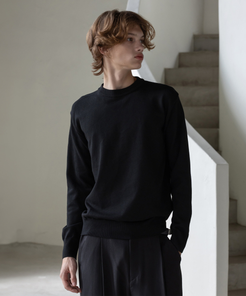 DECOROSO（デコローゾ）の「モードヘラシラウンドニット[ブラック]（ニット/セーター・メンズ・その他・LARGE/X-LARGE）」の5枚目の写真