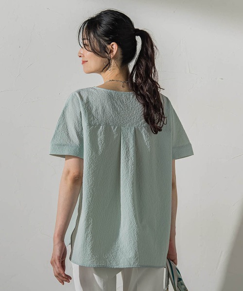 LAUTREAMONT(ロートレアモン)の「≪さらっと快適≫カラミタンブラーブラウス(シャツ/ブラウス・レディース・ブラック/ホワイト/ライトブルー/グリーン系その他・9号)」の22枚目の写真