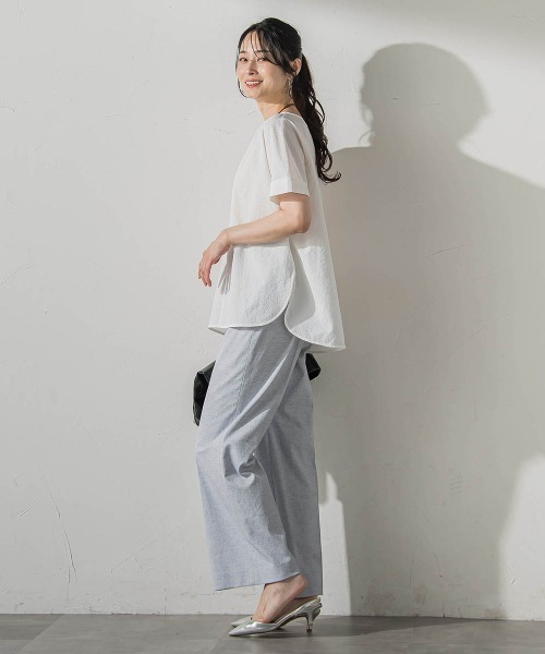LAUTREAMONT(ロートレアモン)の「≪さらっと快適≫カラミタンブラーブラウス(シャツ/ブラウス・レディース・ブラック/ホワイト/ライトブルー/グリーン系その他・9号)」の17枚目の写真