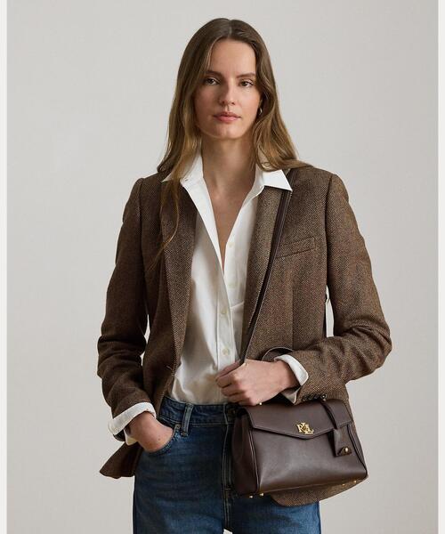 LAUREN RALPH LAUREN(ローレン ラルフ ローレン)の「ナッパ レザー スモール Farrah ソフト サッチェル(ショルダーバッグ・レディース・ブラウン・ONE)」の5枚目の写真