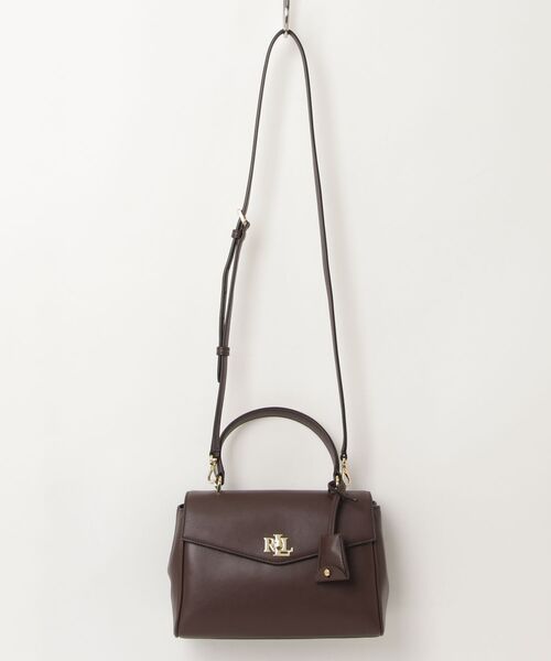 LAUREN RALPH LAUREN(ローレン ラルフ ローレン)の「ナッパ レザー スモール Farrah ソフト サッチェル(ショルダーバッグ・レディース・ブラウン・ONE)」の3枚目の写真