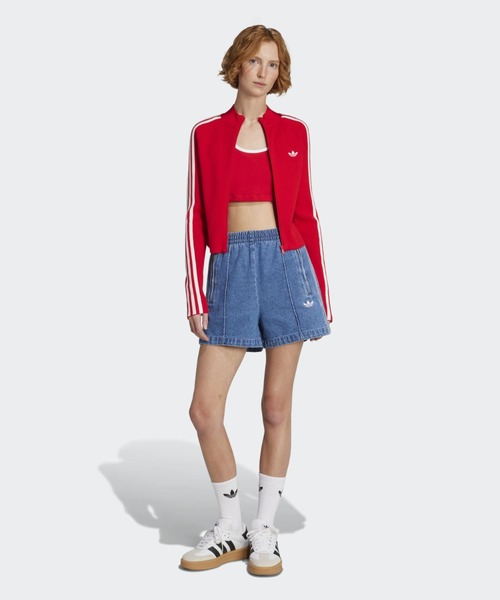 adidas（アディダス）の「アディカラー スリーストライプス スリム ニット トラックトップ / ジャージ  / トラックジャケット / アディダスオリジナルス adidas Originals（ジャージ・レディース・レッド・XX-LARGE/LARGE/MEDIUM/SMALL/X-LARGE/X-SMALL）」の3枚目の写真