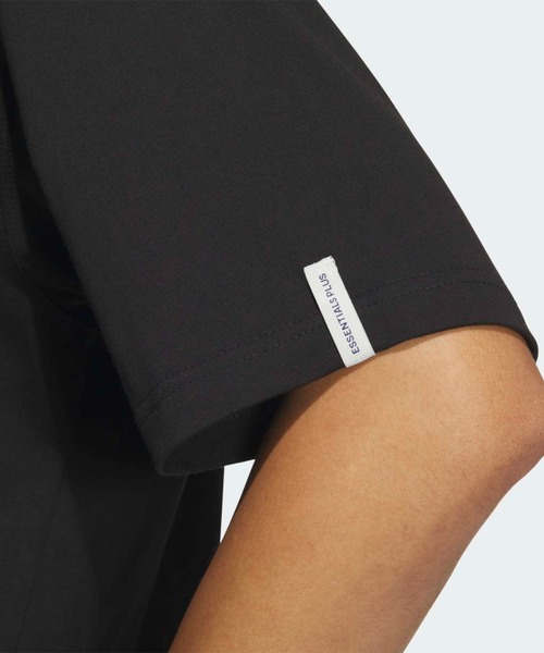 adidas(アディダス)の「エッセンシャルズ プラス ルーズフィット スモールロゴ 半袖Tシャツ / アディダス adidas(Tシャツ/カットソー・メンズ・ブラック・XX-LARGE/3XL/LARGE/MEDIUM/SMALL/X-LARGE/X-SMALL)」の5枚目の写真