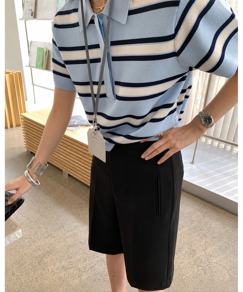 inst.ALL（インストール）の「配色ボーダーポロシャツ（ポロシャツ・レディース・クリーム・M）」の13枚目の写真