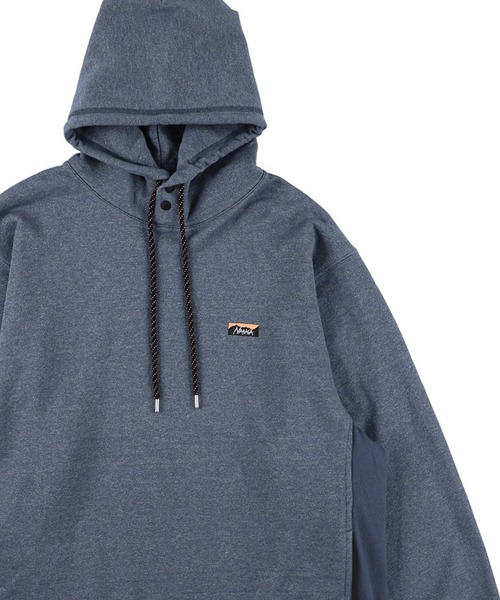 NANGA(ナンガ)の「NANGA/ナンガ ECO HYBRID MINI BOX LOGO EMBROIDERY SWEAT HOODIE エコハイブリッド ミニボックスロゴエンブロイダリー スウェットフーディー パーカー 胸ロゴ刺繍 ポケットあり メンズ レディース 2026年 秋 秋服 冬 冬服(パーカー・メンズ・ブラック/グレー/ブルー/オートミール・S/M/L/XL)」の4枚目の写真