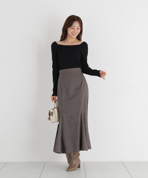PROPORTION BODY DRESSING(プロポーションボディドレッシング)の「パールチェーン付きニットトップス / 1216270917(ニット/セーター・レディース・ホワイト系その他/ブラック/ベージュ・FREE)」の9枚目の写真
