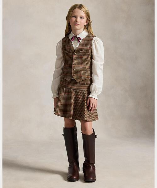 POLO RALPH LAUREN CHILDRENSWEAR(ポロ ラルフ ローレン チルドレンズウェア)の「チェック ダブルニット スコート(その他パンツ・キッズ・ブラウン・L/M/S/XL)」の1枚目の写真