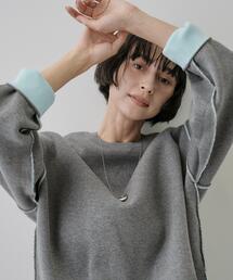 Dessin | 【洗濯機OK/XS-L】配色リバーシブル コットンジャカード クルーネックニット(Tシャツ/カットソー)