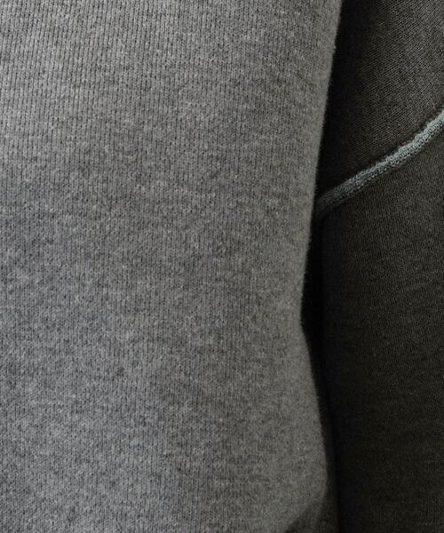 Dessin(デッサン)の「【2WAY/洗濯機OK/XS-L】配色リバーシブル コットンジャカード クルーネックニット(Tシャツ/カットソー・レディース・グリーン系その他5/ワイン系6/ライトグレー系4/ホワイト系7・03/02/01/00)」の11枚目の写真