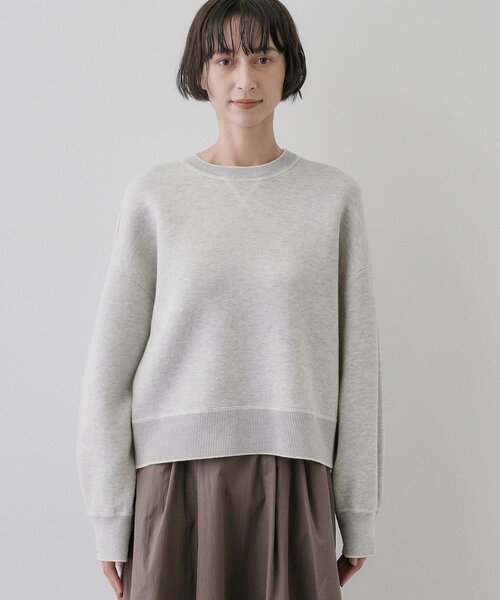 Dessin(デッサン)の「【2WAY/洗濯機OK/XS-L】配色リバーシブル コットンジャカード クルーネックニット(Tシャツ/カットソー・レディース・グリーン系その他5/ワイン系6/ライトグレー系4/ホワイト系7・03/02/01/00)」の14枚目の写真